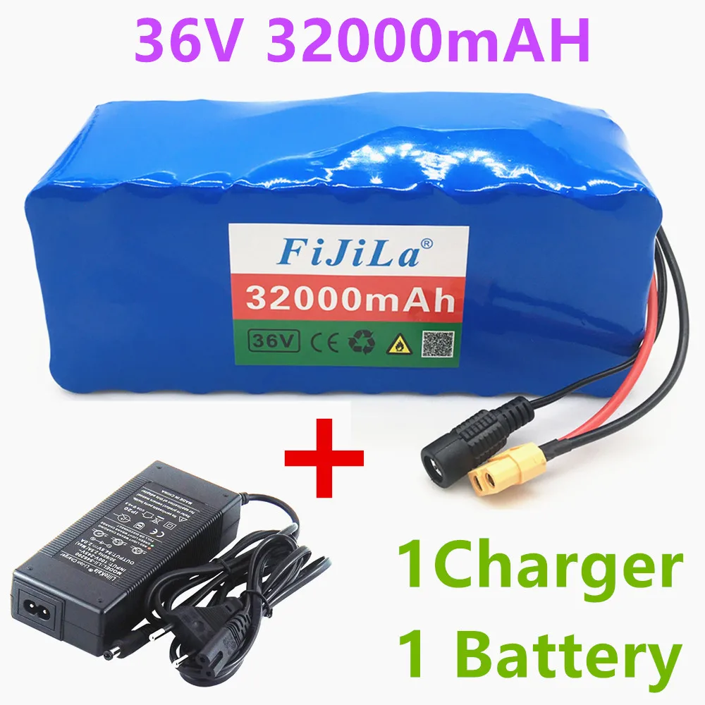 Аккумулятор XT60 36 В 10s4p 32ah 600 Вт высокой мощности и большой емкости 42v18650 литиевая