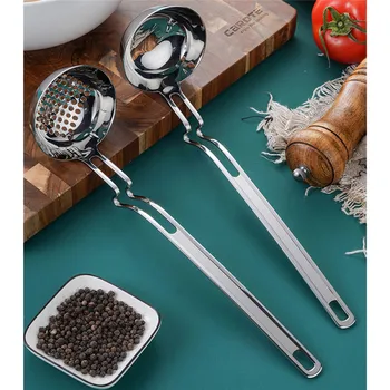 

1Pc Mini Thick Stainless Steel Bending Hot Pot Soup Spoon Hot Pot Spoon Wall Hanging Porridge Spoon Kitchenware Cooking Tool