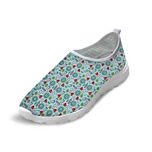 THIKIN Cute Nurse Causal Summer Women's Flats Running Shoes Nursing Medical Tools Pattern Sport Sneaker Female Zapatos De Mujer