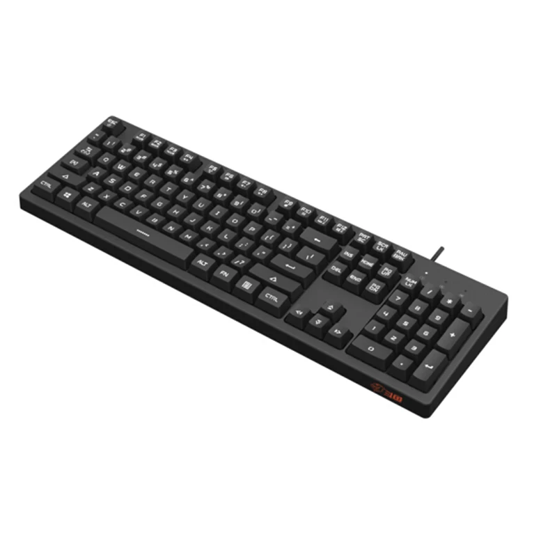AJAZZ DKS100 USB Проводная эргономичная клавиатура 104 клавиш монохроматическая легкая игровая механическая клавиатура для ПК Компьютеры-Ноутбуки