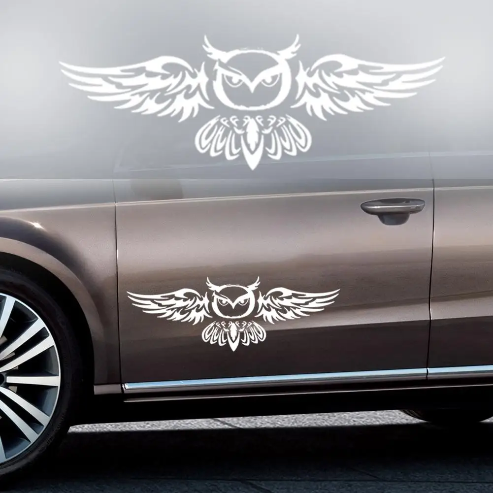 

50% hot sales!!! S095 PET Waterproof Owl Pattern Car Rear Door Styling Decorative Sticker Decal