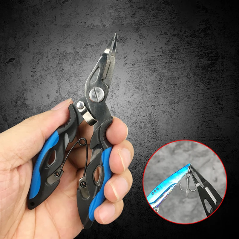 

12.4cm Stainless Steel Fishing Plier Multifunction Scissor Fish Line Lure Cutter Hook Remover Pliers Fishing Tackle Accessoris