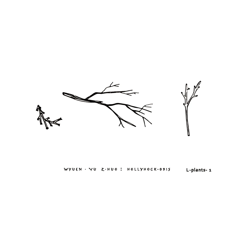 

Plants Series Original Dead Branches Temporary Tattoo Stickers Hand - Painted Style Fake Tattoo for Woman Man Body and Arm Art