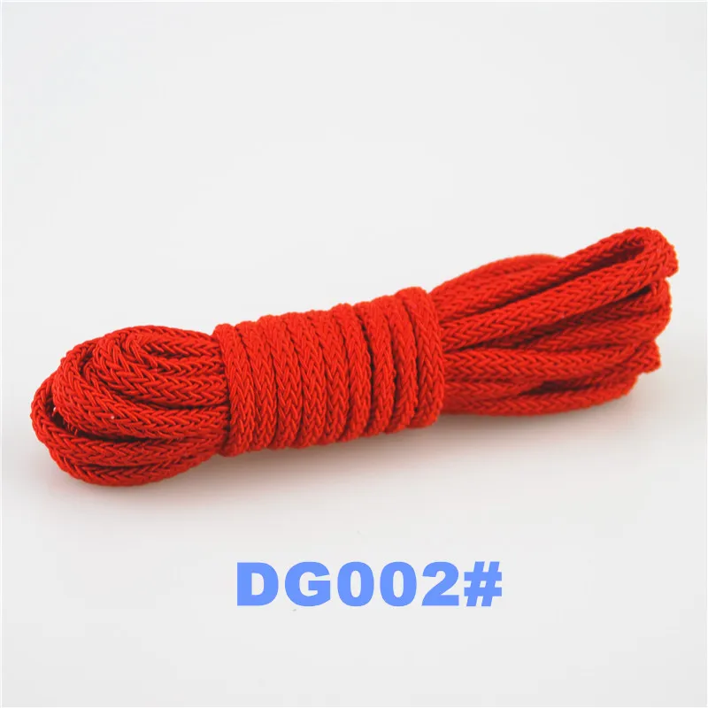 dg002 FASMILEY шнур для изделий ручной работы плоские ювелирные изделия фурнитура плетеная веревка многоцветная 16 витая нить DIY аксессуары струнные Supplys 5 м DS216 - Цвет: dg002