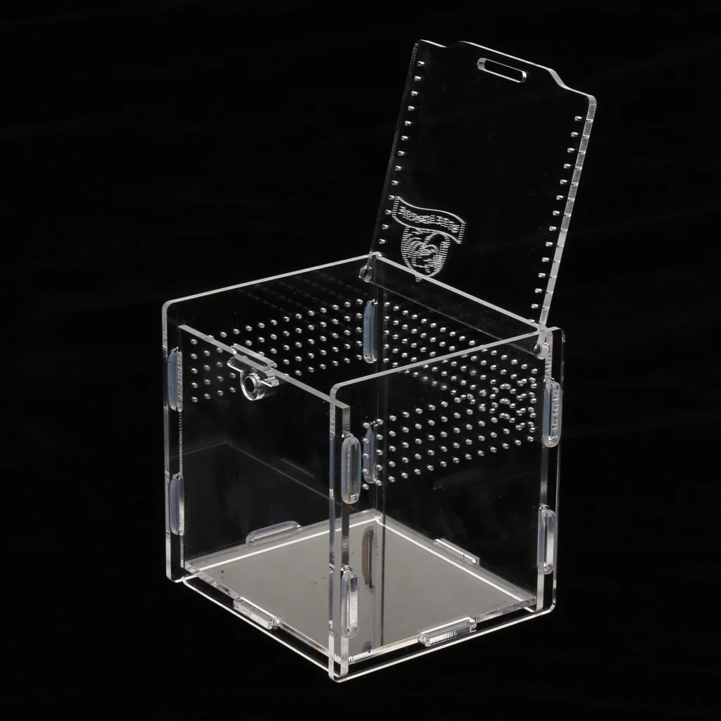 Acrylic Terrarium Feeding Box For Reptiles, Spiders, Turtles,