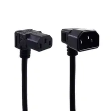 1,5 м IEC 320 C14 до C13 шнур, папа-мама Двойной Вниз/вверх Угловой кабель питания