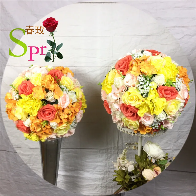 

SPR full ball 30cm/35cm/40cm/50cm wedding event planning artificial wedding table flower ball centerpiece decoration stage