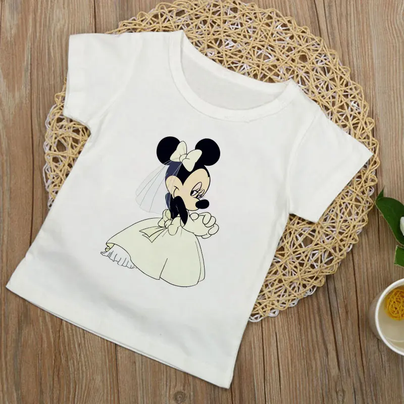 Kawaii/футболка для мальчиков коллекция года, модные Забавные футболки для девочек с изображением мультяшной мыши, принцессы, Льва рубашка корейского дизайна милые летние топы для детей - Цвет: 8950