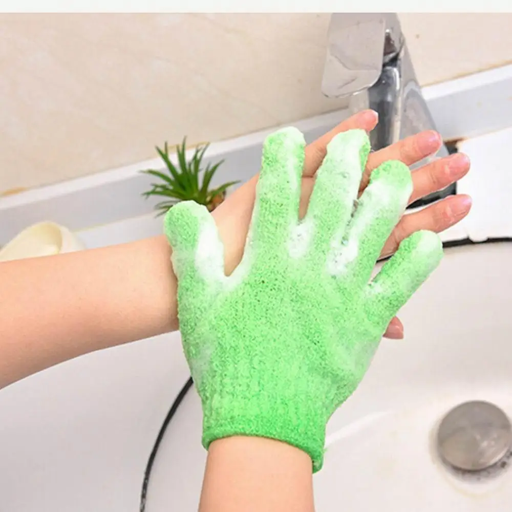 

1pcs Hand Shape Shower Scrubber Exfoliating Back Body Massage Mitten Skin Moisturizing Spa Bath Glove random color