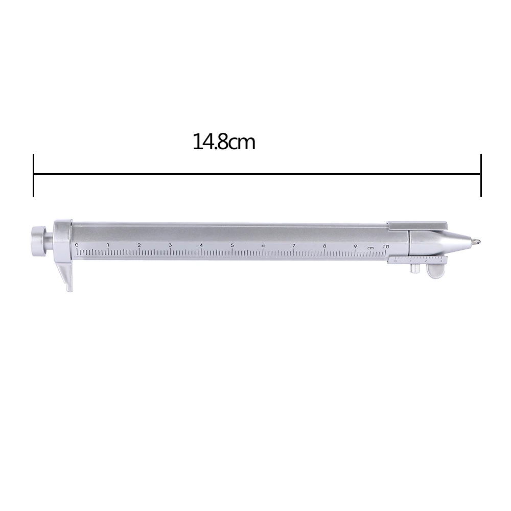 

Multifunctional Scale Ruler Vernier Caliper Ballpoint Pen Level Pen with Blue Refill Stationery School Office Supplies Gifts