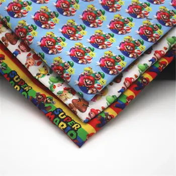 

45*140cm Patchwork character print polyester cotton fabric for Sewing Dress Cloth Making DIY Cushion Cover 383