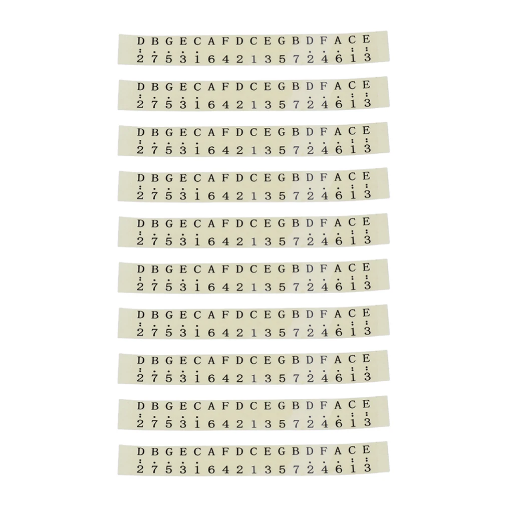 10 Pieces Kalimba Thumb Piano Note Sticker for Beginner Musical Performance 10 Pieces Kalimba Thumb Piano Note Sticker for Beginner Musical Performance