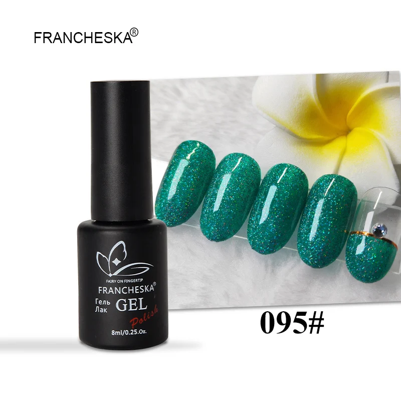 Francheska Гель-лак для ногтей Горячая Распродажа Зеленый Фиолетовый Серия oje nagels spulletjes полуперманентный замочить от длительного действия Гель-лак - Цвет: Francheska 095