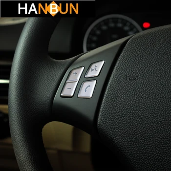 

Chorme ABS Car Styling Steering Wheel Buttons Sequins Decoration Cover Trim 6pcs For BMW 3 series E90 318i 320i 2005-12