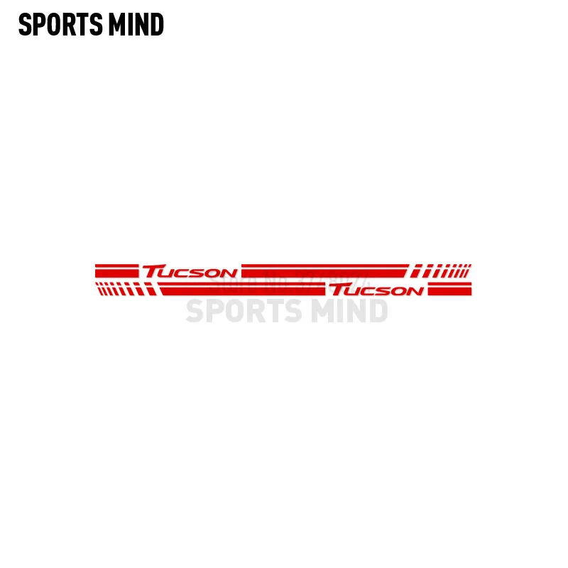 1 Pair Vinyl Door Side Stripe Car Stickers Decals For Hyundai Tucson Accessories Automobiles Car-Styling