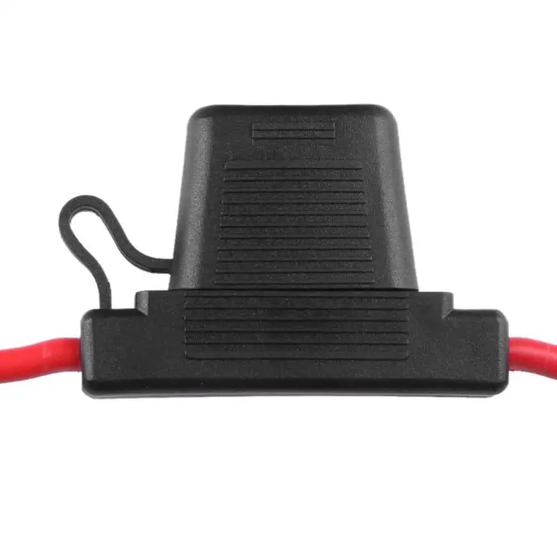 Водонепроницаемый 18AWG 10AWG в линии автомобиля лезвие Держатель Предохранителя 16 см 0.5ft красный провод авто, грузовик, лодка - Цвет: Темно-серый