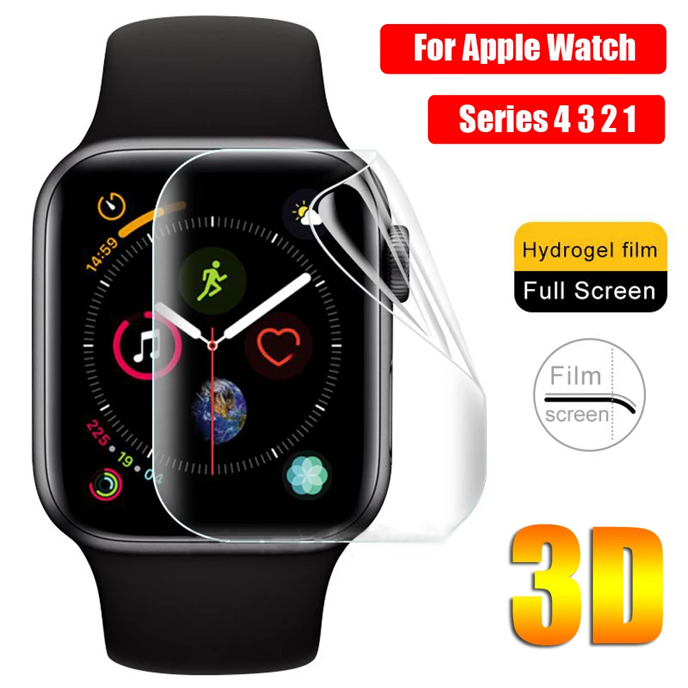 Новинка, для iWatch, Apple Watch, серия 4, 3, 2, 1, полное покрытие, защита экрана, мягкая, HD, 3D, TPU, Гидрогелевая защитная пленка