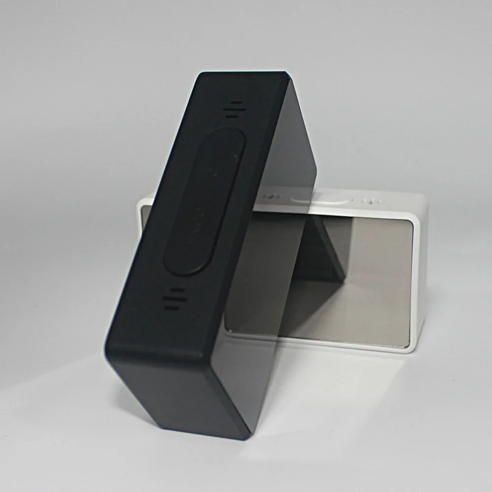 Светодиодный цифровой будильник USB Батарея зеркало в режиме реального времени температура дисплей домашний прикроватный столик часы декор