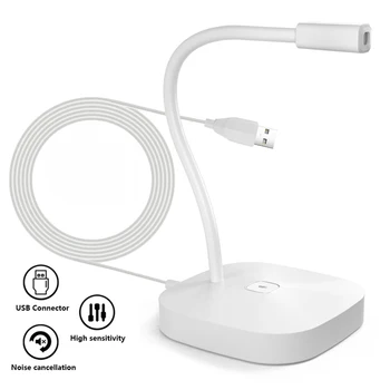 

Adjustable Neck USB Wired Microphone 360 Degrees Omnidirectional Condenser Mic Computer Microphone for Computer PC Laptop Office