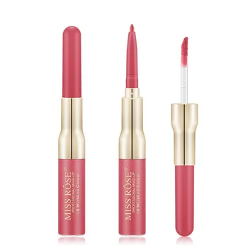 

MISS ROSE Double-end Lip Gloss Liner Waterproof Non-stick Cup Colorfast Matte Liner Lipstick 2019