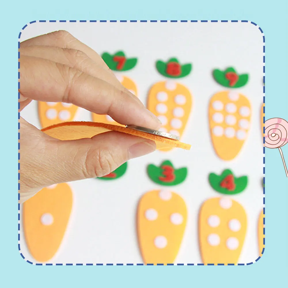 Kids Non-woven DIY make Math Toys baby Puzzle Handmade Kindergarten number Match Teaching Aids Gifts Montessori Educational Toy