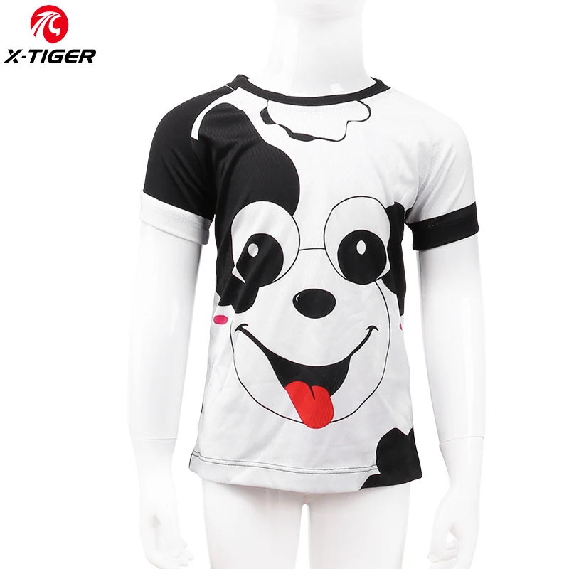 T-Shirt X-TIGER, летняя детская одежда для велоспорта, детские шорты с рукавами, Майки для велоспорта, быстросохнущая одежда для горного велосипеда, комплект из майки для велоспорта - Цвет: T-Shirt