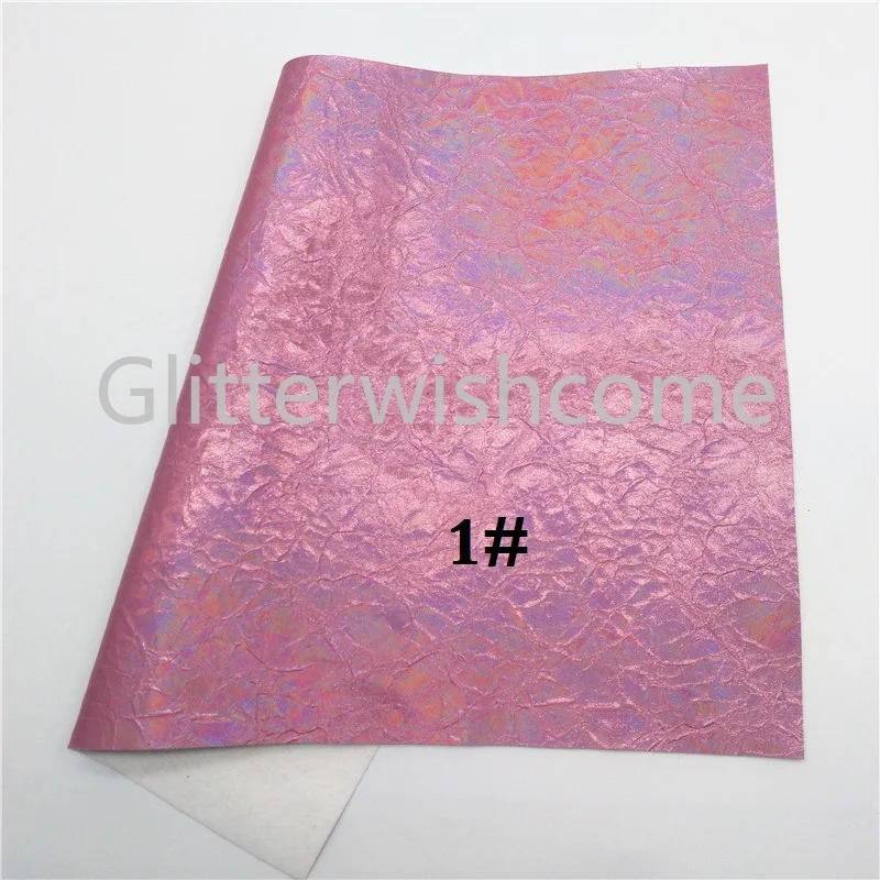 Glitterwishcome 21X29 см A4 размер винил для бантов переливающийся искусственная кожа ткань искусственная кожа листы для бантов, GM568B