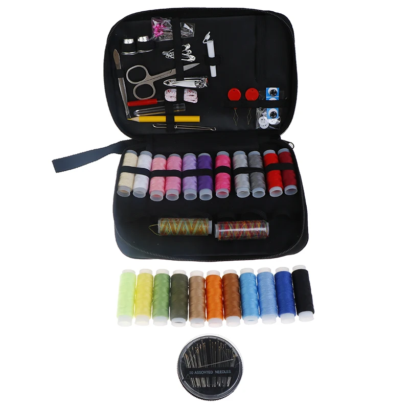 90pcs Zipper Portable Mini Sew Kits DIY Multi-function Sewing Box Stitching Embroidery Thread Accessories | Дом и сад