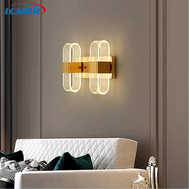 아크릴 현대 벽 램프 LED 침실 머리맡 램프 실내 Sconce 벽 빛 따뜻한 흰색 차가운 흰색 침실 복도 계단에 대 한|벽걸이 ...