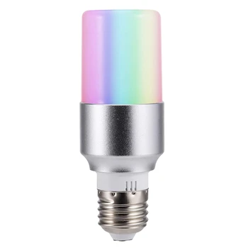 

New Smart WiFi Light Bulb, 6W E27 6500K+RGBW WiFi Smart Cylindrical Light Bulb, App Control Color Changing Atmosphere Bulb, 460