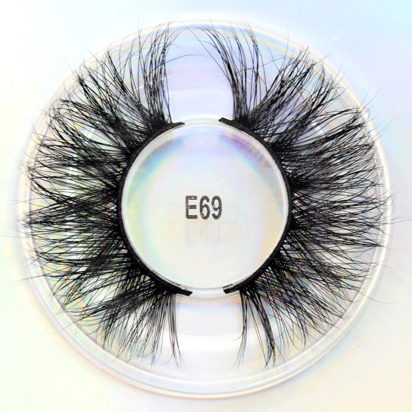 visofree 3d mink lashes natural 25mm lashes for beauty makeup false eyelashes Full Strip lash extension supplies E59 - Цвет: E69 Round