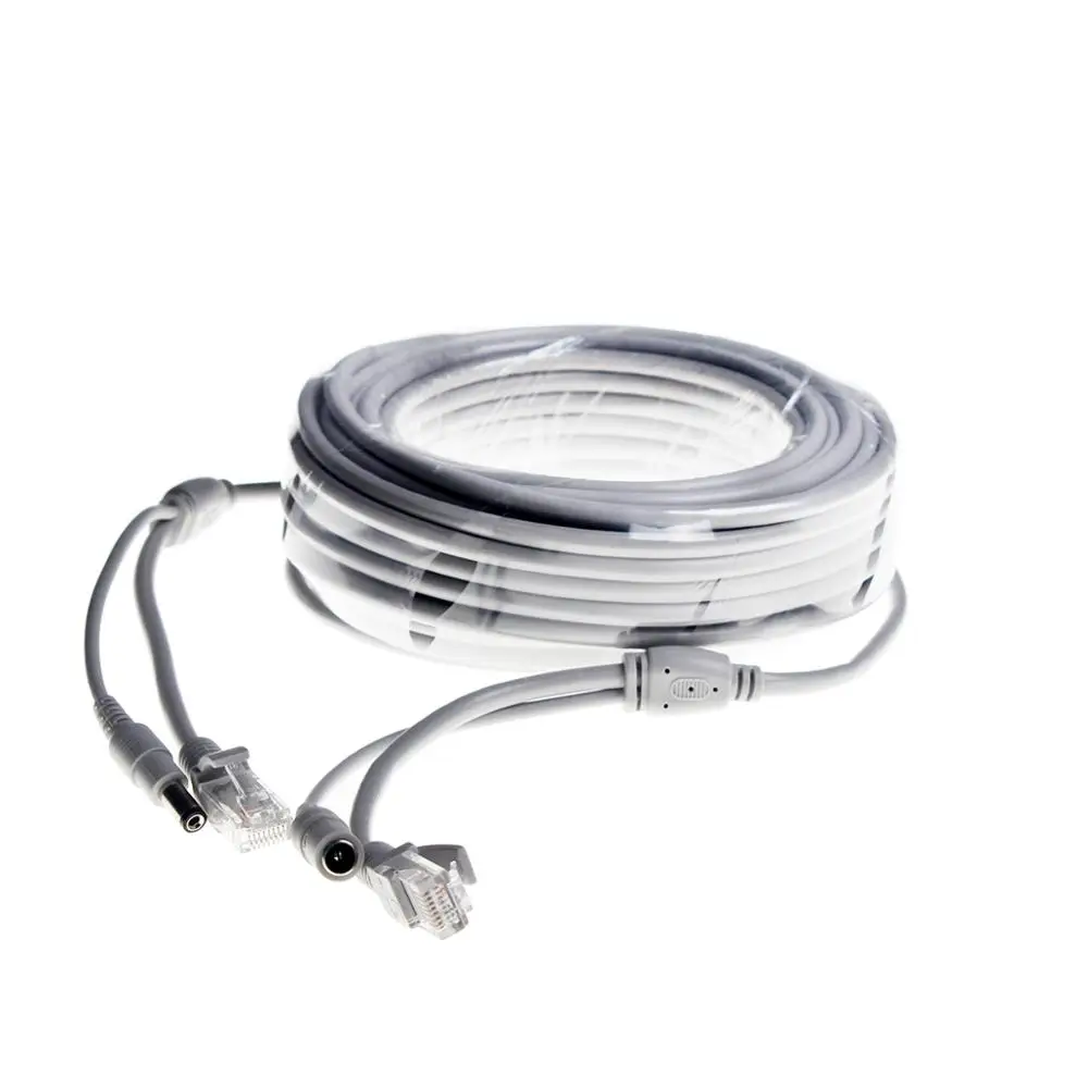 10 м/20 м/30 м опционально CCTV удлинитель Ethernet кабель RJ45 + DC 12 В питание сетевой Lan для NVR