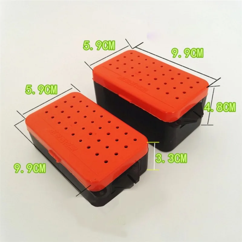 Dropship Multifunctional 2 Compartments Fishing Box Plastic Earthworm Worm Bait Lure Fly Carp Fishing Tackle Box Accessories