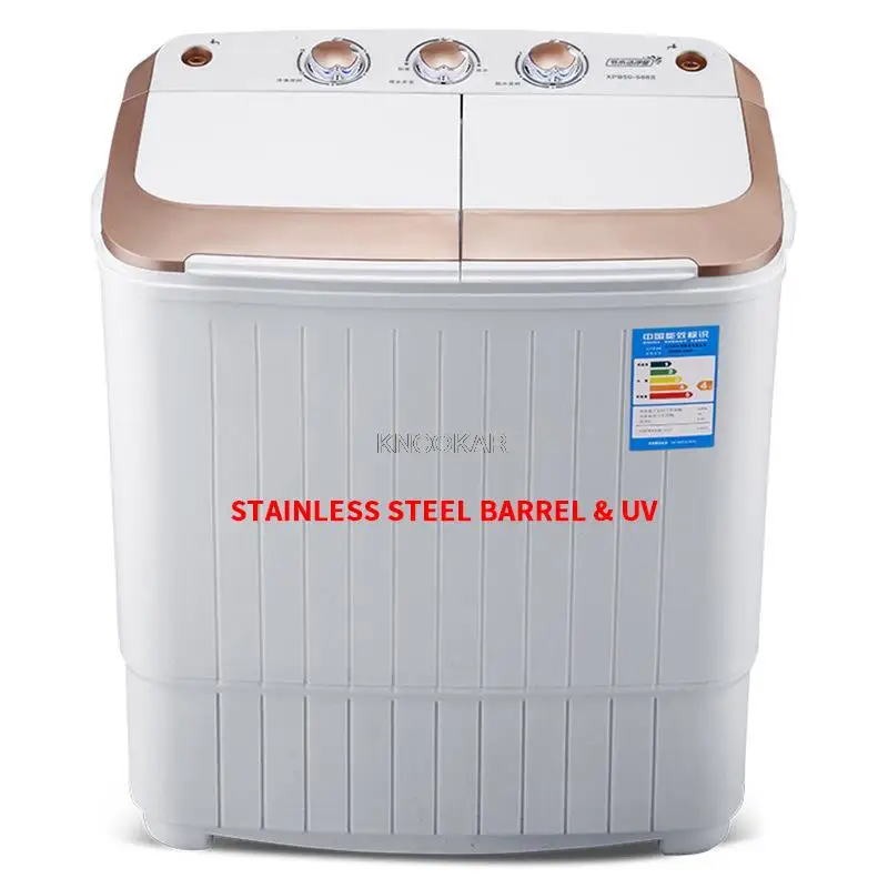 Double Barrel UV Mini Washing Machine UV Stainless Steel Barrel Washing Machine Portable Washer and Dryer