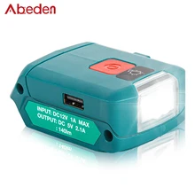 

LED Portable Spotlight with USB port 10.8V 2.1Ah li-ion Battery 140LM Working for Makita battery Outdoor flashlight