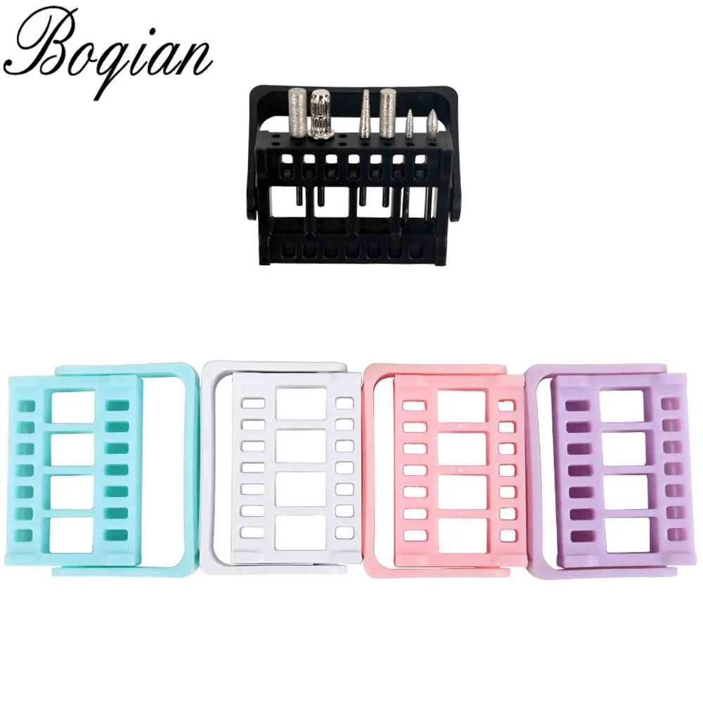 

BQAN Nail Tool Placement Box Nail Polishing Head Display Stand Grinding Head Jack Table 16 Hole Grinding Head Storage Box