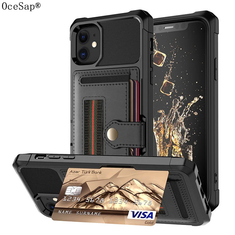 OceSap для iPhone 11 Pro Max чехол с пряжкой Держатель Кожаный Бумажник задняя крышка для iPhone X XR XS Max 7 8 Plus 11Pro чехол Coque Capa