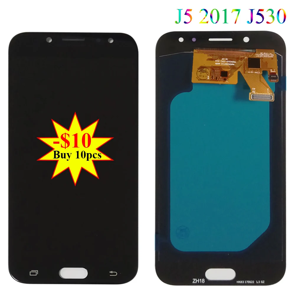 

Super AMOLED J530 LCD For Samsung J5 2017 J530F Display Touch Screen Digitizer J5 Pro SM-J530F J530M J530G J530Y LCD Assembly