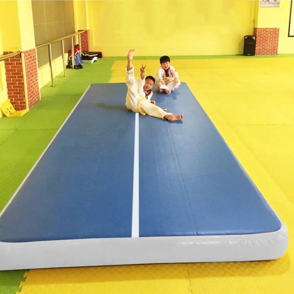 

Free Shipping Inflatable gymnastics air track Mattress tumbling floor mat home Yoga gym air pump for adults or child 12m