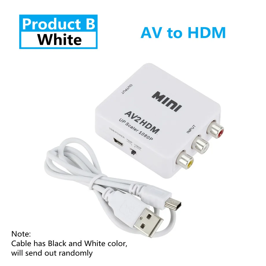 Adaptateur HDMI Vers RCA - Convertisseur 1080p, Plug & Play - Pour TV Ancienne, Projecteur, Lecteur DVD