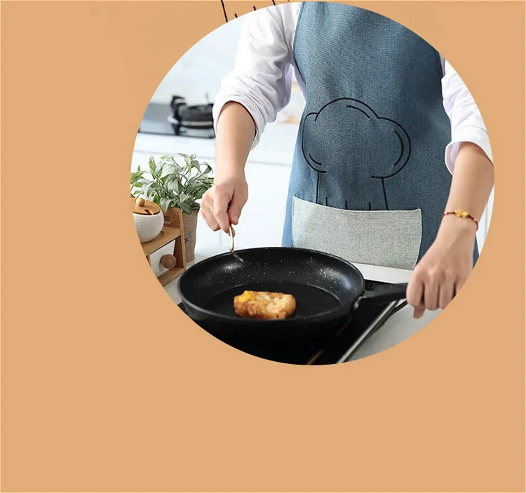Фартук в японском стиле для женщин и мужчин, водонепроницаемый фартук без рукавов для домохозяек, фартук с карманом для ресторана, кухни, регулируемые фартуки