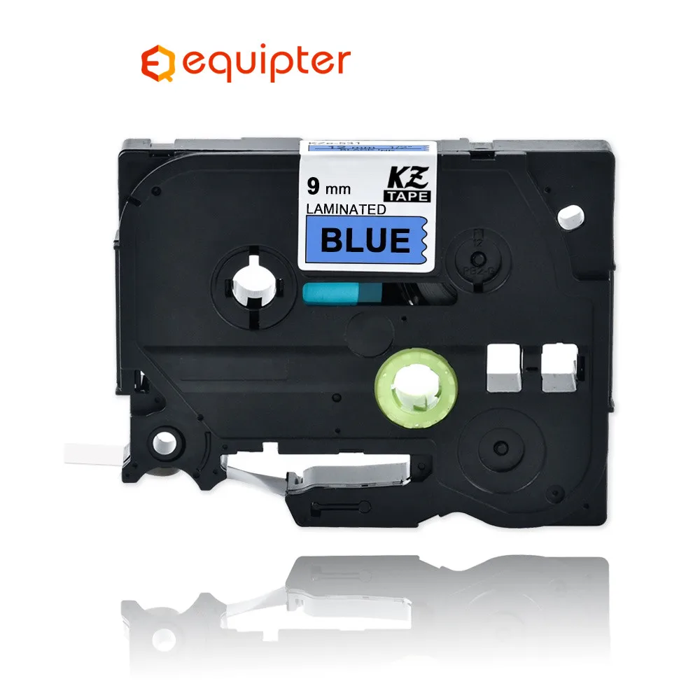 

9mm Tze521 Compatible for Brother p-touch printers black on blue tze label Tape laminated ribbon tze-521 tz521 tz-521 tze tz 521