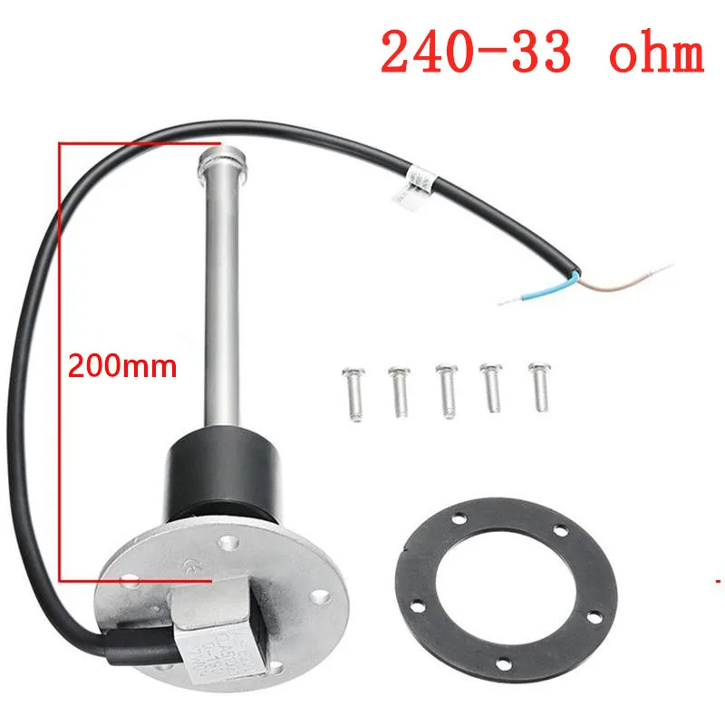 Датчик уровня топлива для лодки, масляный бак для жидкости, Отправитель топлива, блок 200 мм, 250 мм, 300 мм, 350 мм, 400 мм, 450 мм, для грузовика, автомобиля, RV, яхты - Цвет: 200mm 240-33 ohm