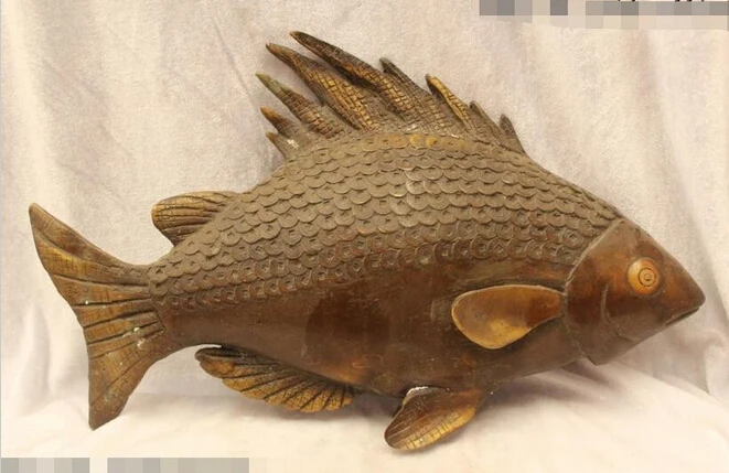 916+++10&quotChina Folk Purple Bronze Lifelike Lucky Beautiful shark Statue | Дом и сад