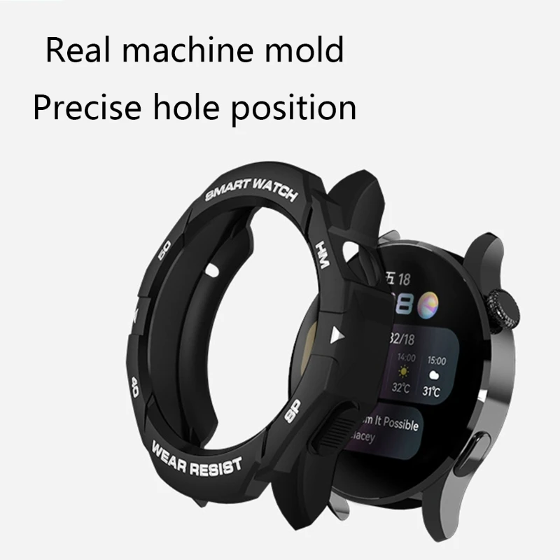 Shockproof Case Compatible with Huawei Watch 3/3pro Protector Shell Overall Protective Case Ultra-Thin Protective Cover