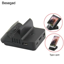 Besegad Портативный Регулируемый адаптер HDMI конвертер зарядная подставка Док-станция для nintendo Zend Nitendo переключатель аксессуары для игр