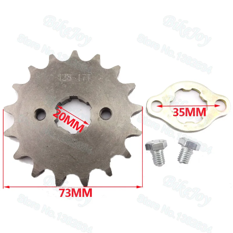 Цепь для мотоцикла 428 17T 20 мм ID передняя Звездочка двигателя 50cc 160cc Orion Apollo