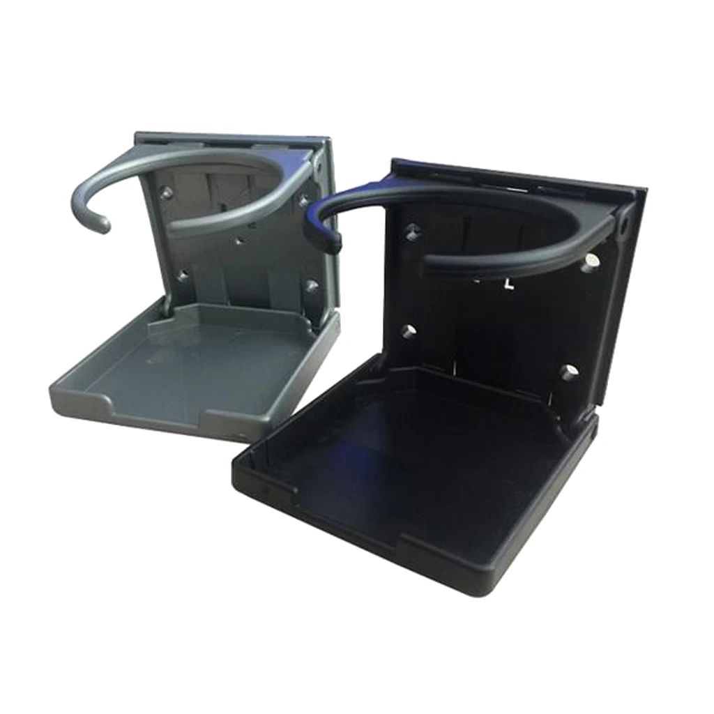 Foldable Water Bottle Holder / Drink Holder for Foosball Table-Black / Grey