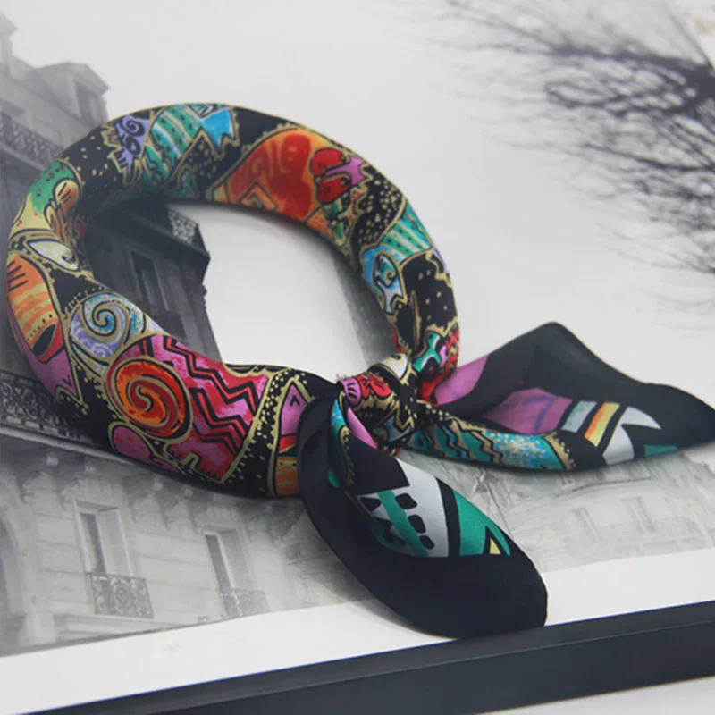 Bufanda Mujer 100% чистый Женский фуляр женский роскошный головной платок шарф для волос