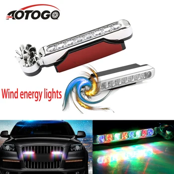 

Wind Power 8 led Running Light Daytime car head Lights for Fog Lamp DRL Driving Light Head Bulbs No Need External Power Supply